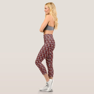 Leggings Capri Moda elegante Flor silvestre
