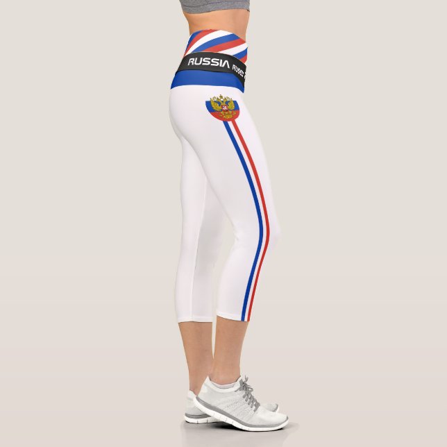 Leggings Capri Moda, fitness, deporte, bandera rusa (Derecha)
