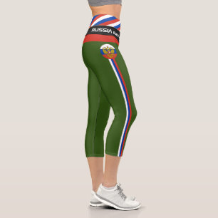 Leggings Capri Moda, fitness, ejército deportivo de Rusia y Bande