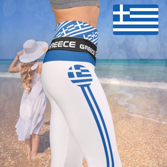 Leggings Capri Moda griega y bandera griega, fitness, capr deport (Subido por el creador)