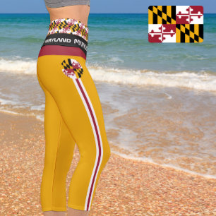 Leggings Capri Moda Maryland & Maryland Flag, Fitness, deportes