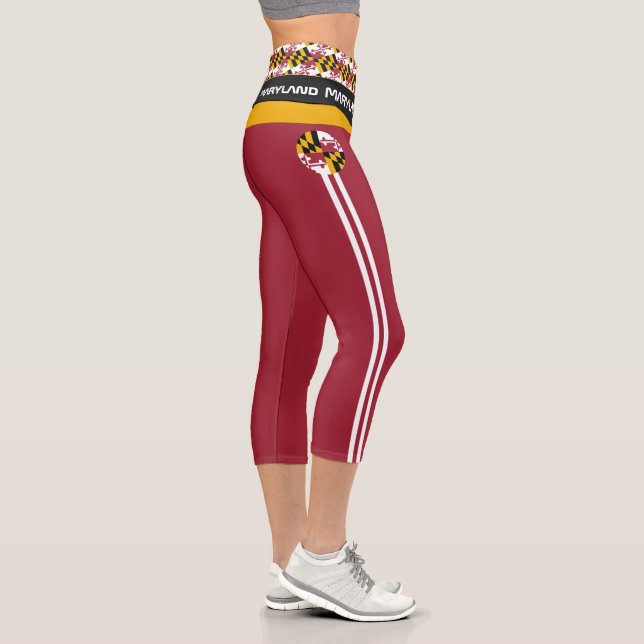 Leggings Capri Moda Maryland & Maryland Flag, Fitness, deportes (Derecha)