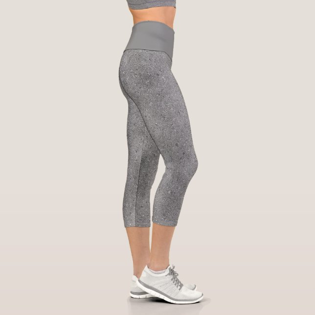 Leggings Capri Moda Purpurina Plata Relieve metalizado Esparkle (Derecha)