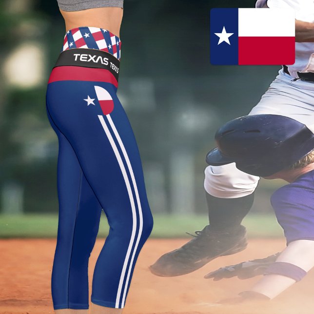 Leggings Capri Moda Texas & Texas Flag, Fitness, Sports USA (Subido por el creador)