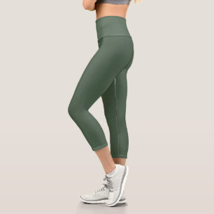 Leggings Capri Moda Textura verde Capri Ropa activa