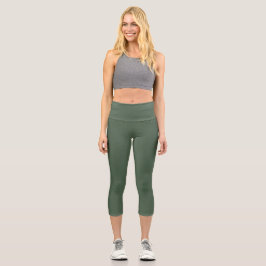 Leggings Capri Moda Textura verde Capri Ropa activa