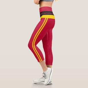 Leggings Capri Moda Wild Red Berry & Autumn, Fitness, Deportes