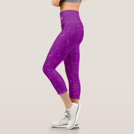 Leggings Capri Moderno y de lujo Purpurina  Purple Heart