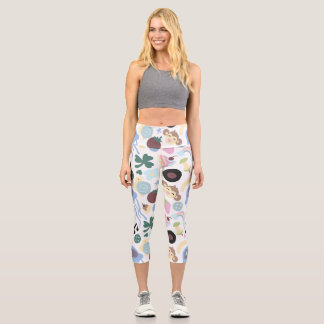 Leggings Capri mono y patrón de música