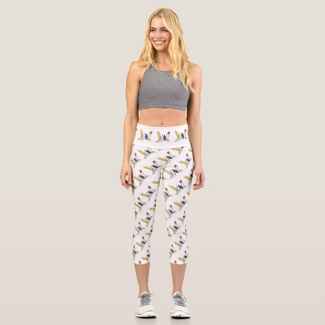 Leggings Capri Monograma artístico de Neoplasticismo espléndido.  (Anverso)