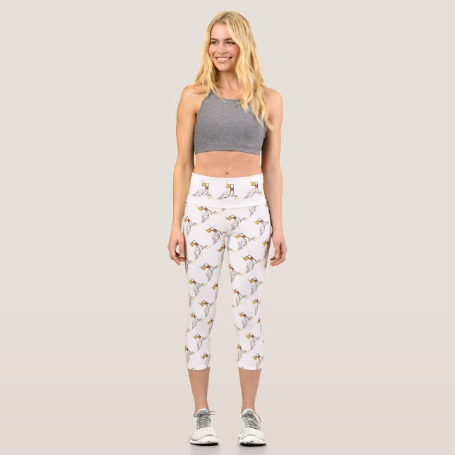 Leggings Capri Monograma artístico de Neoplasticismo espléndido.  (Anverso)