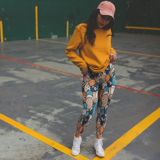 Leggings Capri Monstruos divertidos (Subido por el creador)