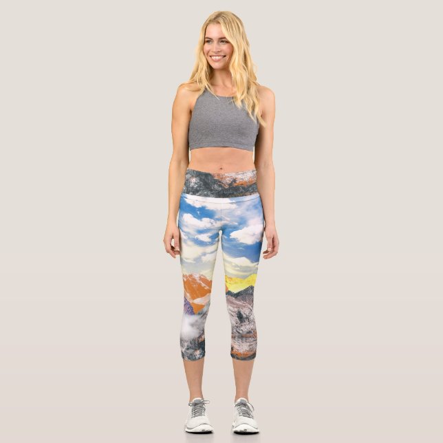 Leggings Capri Montañas (fotomontaje) 1 (Anverso)