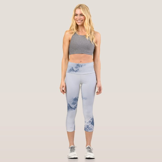 Leggings Capri Montañas nubosas (Anverso)