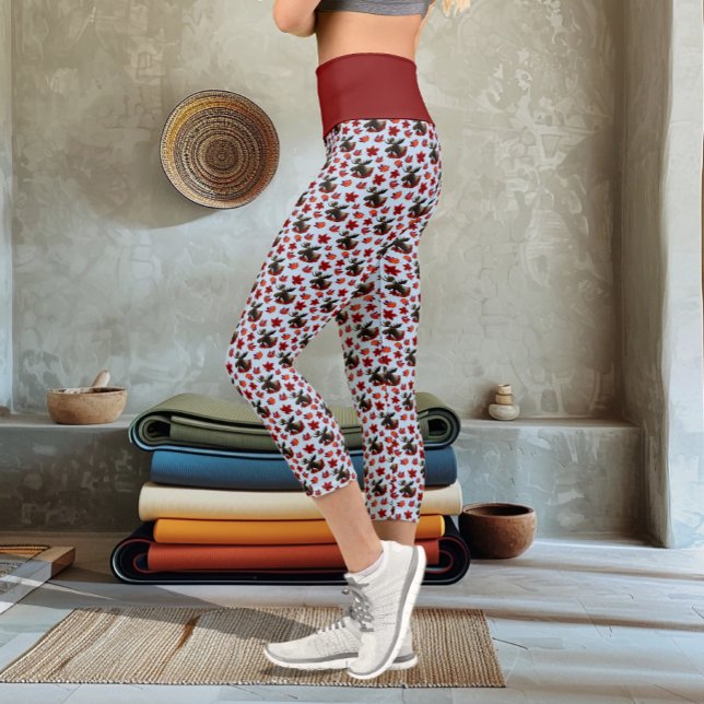 Leggings Capri Moose Red Maple Leaves  (Subido por el creador)
