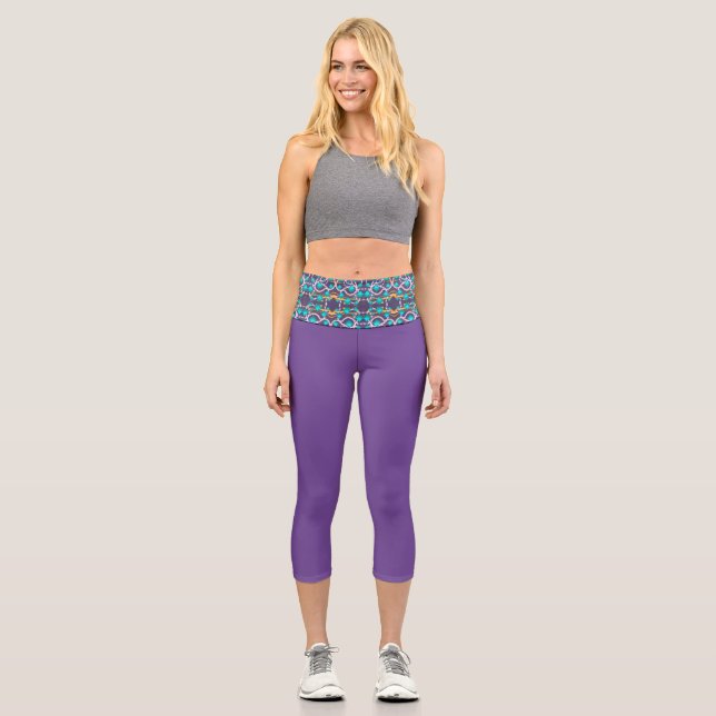Leggings Capri morado (Anverso)