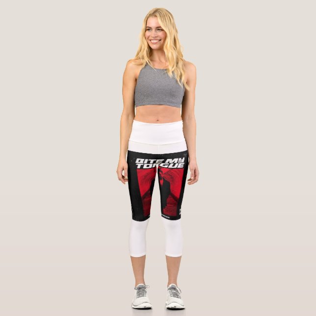 Leggings Capri morderme la lengua (Anverso)