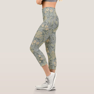 Leggings Capri Morris Viña y Jardín de Jasmine Flor Clásica