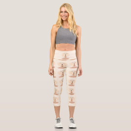 Leggings Capri Mother & Child Meditation Serenity Art