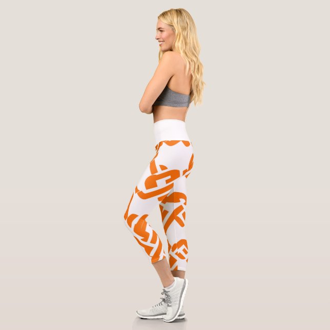 Leggings Capri 🟡 Motif Celtique Marigold Jaune Élégant (Izquierda)