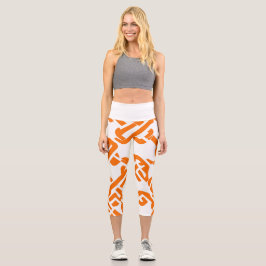 Leggings Capri 🟡 Motif Celtique Marigold Jaune Élégant
