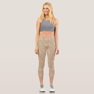 Leggings Capri Motivo de repetición del patrón de Lily