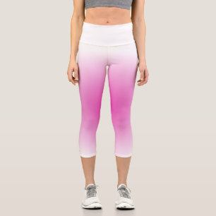 Leggings Capri Mujeres de plantilla elegantes de color blanco ros