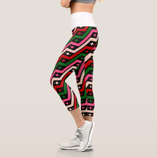 Leggings Capri multicolor stripe (Izquierda)