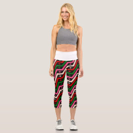 Leggings Capri multicolor stripe