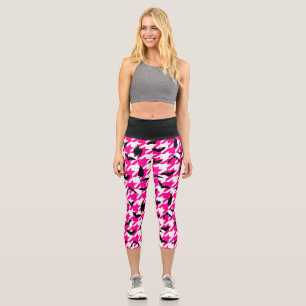 Leggings Capri murciélagos negros de halloween rosados