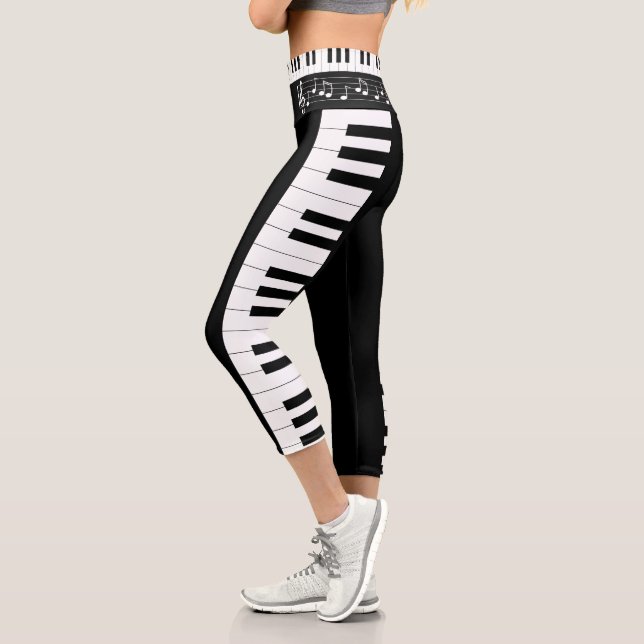 Leggings Capri Música de piano (Izquierda)