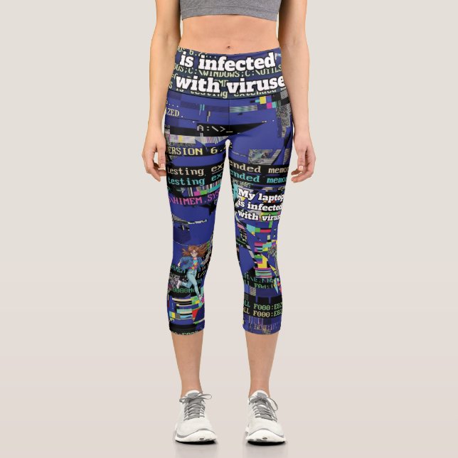 Leggings Capri My Laptop Is Infected With Viruses (Anverso)