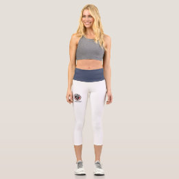 Leggings Capri Mystischer Doppelkopf Drache - Rund Minimal Design