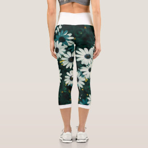 Leggings Capri Namaqualand Flores salvajes estilizadas