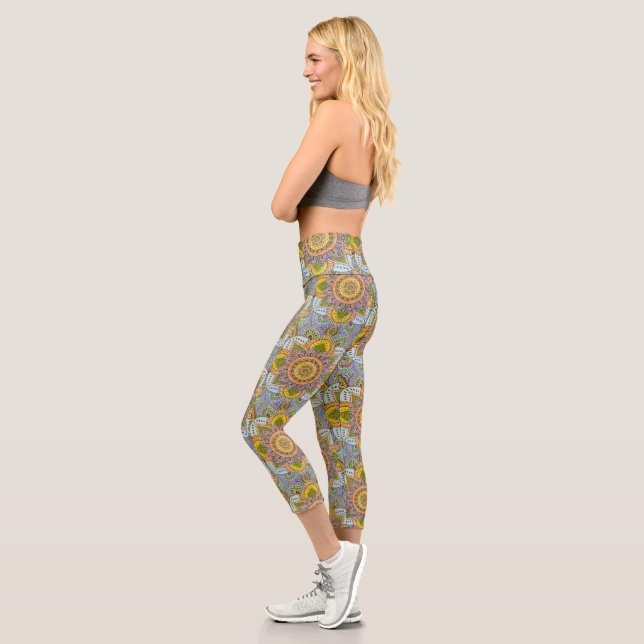 Leggings Capri Namaste Yoga High Waisted Capris (Izquierda)