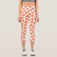 Naranja de impresión Leopard Monograma INITIALES M