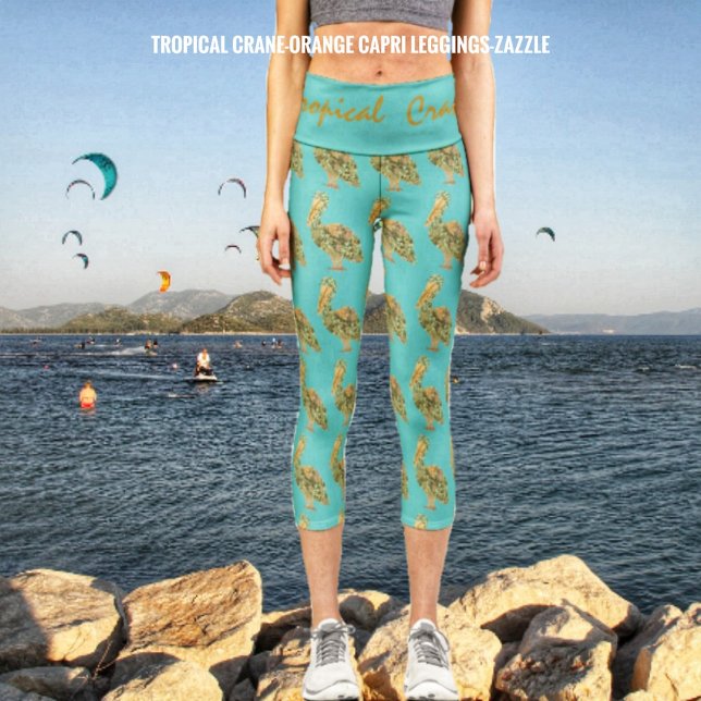 Leggings Capri Naranja de rana tropical (Subido por el creador)