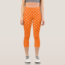 Leggings Capri Naranja Polka Dots Capris