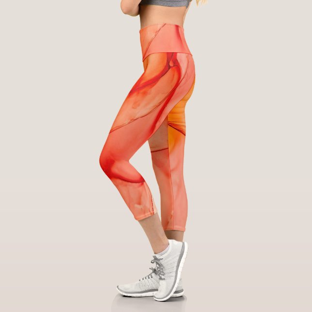 Leggings Capri Naranja Sherbet (Izquierda)
