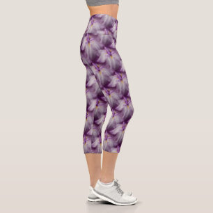 Leggings Capri Naturaleza púrpura de la flor Iris japonesa