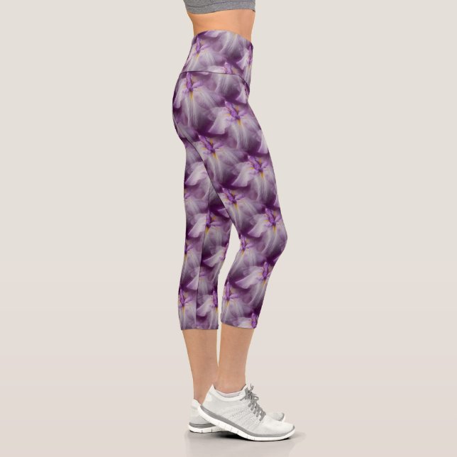 Leggings Capri Naturaleza púrpura de la flor Iris japonesa (Derecha)