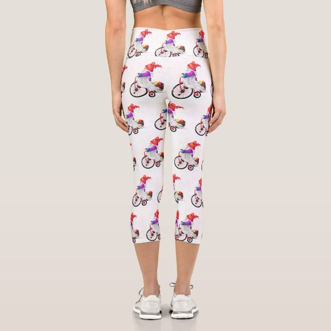 Leggings Capri Navidades Capri Leggome con bicicletas y regalos (Reverso )
