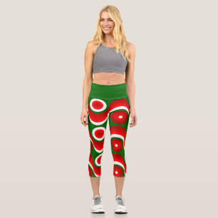 Leggings Capri navidades feos mod groovy green