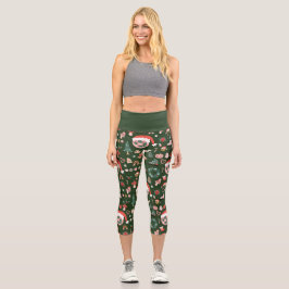 Leggings Capri navidades groovy disco bola santa