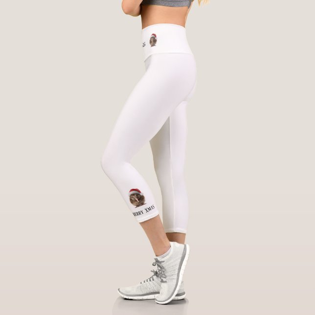 Leggings Capri Navidades guapos Kiwi, personalizado (Izquierda)