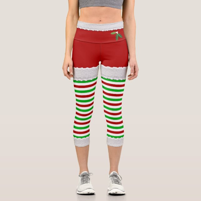 Leggings Capri Navidades Mistletoe (Anverso)