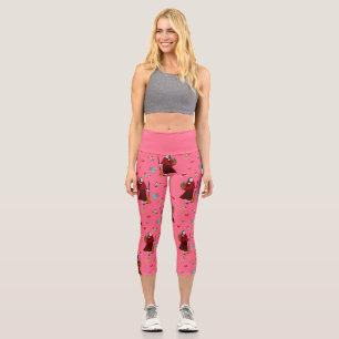 Leggings Capri navidades rosados bruman befana gothmas