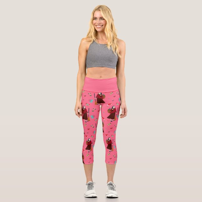 Leggings Capri navidades rosados bruman befana gothmas (Anverso)