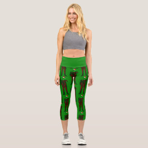 Leggings Capri navidades santa frankenstein gothmas creepmas