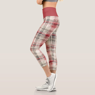 Leggings Capri Navidades Tartán Floral Design Series #15